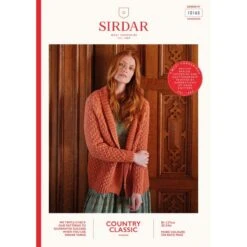 Sirdar Knitting Pattern 10165 Shawl Collar Cardigan In Country Classic Worsted