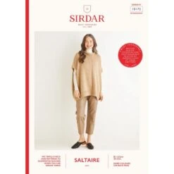 Sirdar Knitting Pattern 10172 Women's Sleeveless Relaxed Tunic In Saltaire Aran