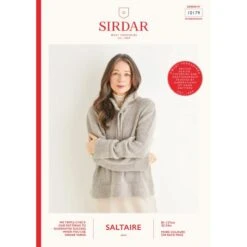 Sirdar Knitting Pattern 10179 Women's Hoodie Hooded Sweater In Saltaire Aran