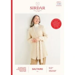 Sirdar Knitting Pattern 10180 Women's Longline Wrap Cardigan In Saltaire Aran