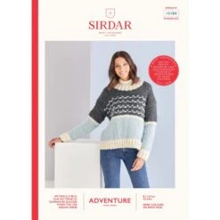 Sirdar Knitting Pattern 10184 Womens Crew Neck Sweater In Adventure Super Chunky