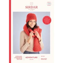 Sirdar Knitting Pattern 10195 Beginner Hat & Scarf In Adventure Super Chunky