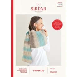 Sirdar Knitting Pattern 10215 Long Cable Textured Wrap Shawl Scarf In Shawlie