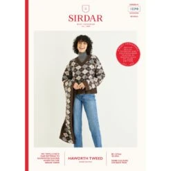 Sirdar Knitting Pattern 10298 Women's Argyll Sweater & Scarf In Haworth Tweed