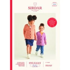Sirdar Knitting Pattern 2530 Child's Cable Raglan Cardigan In Snuggly Replay