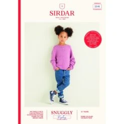 Sirdar Knitting Pattern 2540 Child's Batwing Sweater Jumper In Snuggly Replay
