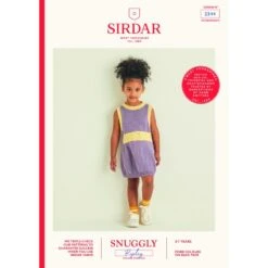 Sirdar Knitting Pattern 2544 Child's Cable Sweater Dress In Snuggly Replay