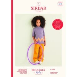 Sirdar Knitting Pattern 2545 Child's Zigzag Turtleneck Sweater In Snuggly Replay