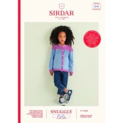 Sirdar Knitting Pattern 2546 Child's Western Fringed Cardigan In Snuggly Replay