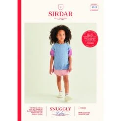 Sirdar Knitting Pattern 2549 Child's Colour Block Sweater In Snuggly Replay