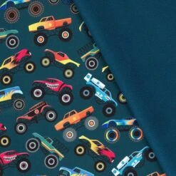 Soft Shell Fabric Fleece Backed Monster Trucks Cars 145cm Wide 9 Soft Shell Fabric Fleece Backed Monster Trucks Cars 145cm Wide -OHSEWCRAFTY soft shell fabric fleece backed monster trucks cars 145cm wide 3