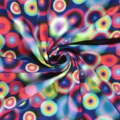 Soft Shell Fabric Fleece Backed Retro Circles 145cm Wide -OHSEWCRAFTY soft shell fabric fleece backed retro circles 145cm wide 2