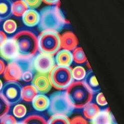 Soft Shell Fabric Fleece Backed Retro Circles 145cm Wide -OHSEWCRAFTY soft shell fabric fleece backed retro circles 145cm wide 3