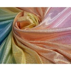 Stretch Rainbow Foil Fabric Iridescent Hologram 145cm Wide 2 Way Stretch