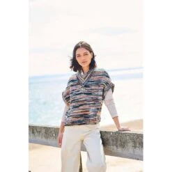 Stylecraft For The Love Of Stripes Knitting Pattern 10093 Sweater & Poncho