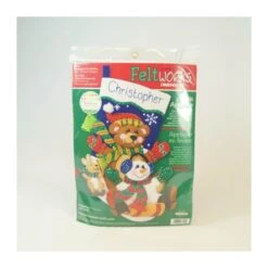 Tapestry Cross Stitch Christmas Tobaggan Trio Stocking Felt Applique Craft Kit