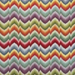 Tapestry Fabric Aurora Borealis Waves Stripe Upholstery Furniture 140cm Wide