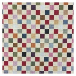 Tapestry Fabric Big Chess Upholstery Furnishings Curtains 140cm Wide