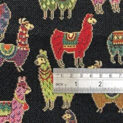 Tapestry Fabric Black Llama Alpaca Upholstery Furnishings Curtains 140cm Wide -OHSEWCRAFTY tapestry fabric black llama alpaca upholstery furnishings curtains 140cm wide 1
