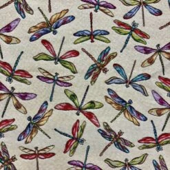 Tapestry Fabric Dragonflies Upholstery Furnishings Curtains 140cm Wide