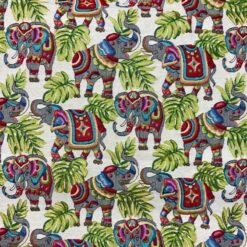 Tapestry Fabric Indian Elephant Upholstery Furnishings Curtains 140cm Wide