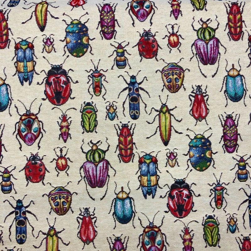 Tapestry Fabric Insect Bugs Upholstery Furnishings Curtains 140cm Wide 3 Tapestry Fabric Insect Bugs Upholstery Furnishings Curtains 140cm Wide