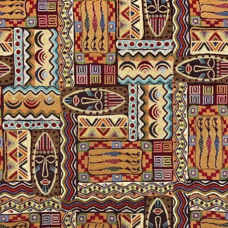 Tapestry Fabric Kenya Art Upholstery Furnishings Curtains 140cm Wide 3 Tapestry Fabric Kenya Art Upholstery Furnishings Curtains 140cm Wide