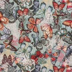Tapestry Fabric Monet Butterflies Upholstery Furnishings Curtains 140cm Wide