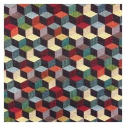 Tapestry Fabric Nitro 3D Blocks Upholstery Furnishings Curtains 140cm Wide