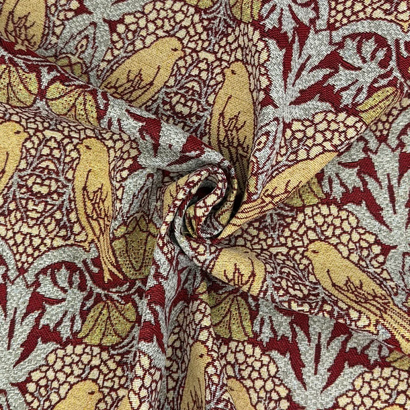 Tapestry Fabric Voysey Birds Damask Look Floral Bird Upholstery Curtain 5 Tapestry Fabric Voysey Birds Damask Look Floral Bird Upholstery Curtain - Image 3