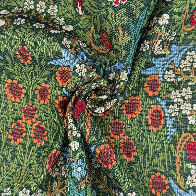 Tapestry Fabric William Morris Blackthorne Floral Flower Damask Leaf 140cm Wide 5 Tapestry Fabric William Morris Blackthorne Floral Flower Damask Leaf 140cm Wide - Image 3