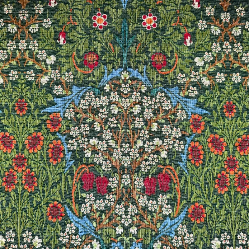 Tapestry Fabric William Morris Blackthorne Floral Flower Damask Leaf 140cm Wide 3 Tapestry Fabric William Morris Blackthorne Floral Flower Damask Leaf 140cm Wide