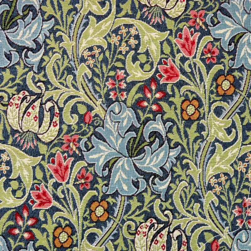 Tapestry Fabric William Morris Golden Lily Floral Flower Damask 140cm Wide 3 Tapestry Fabric William Morris Golden Lily Floral Flower Damask 140cm Wide