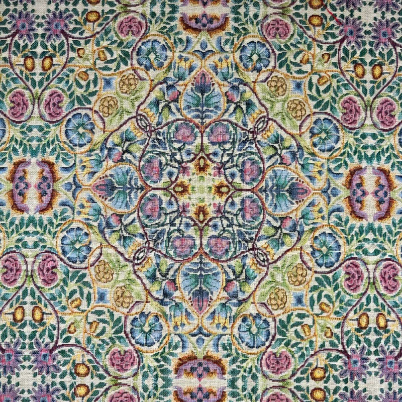 Tapestry Fabric William Morris Rose & Pomegranate Flower Floral Leaf 140cm Wide 3 Tapestry Fabric William Morris Rose & Pomegranate Flower Floral Leaf 140cm Wide