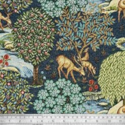 Tapestry Fabric William Morris The Brook Trees Deer Animals Nature 140cm Wide -OHSEWCRAFTY tapestry fabric william morris the brook trees deer animals nature 140cm wide 1