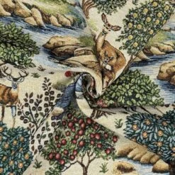 Tapestry Fabric Woodland Forest Deer Creek Upholstery Furniture 140cm Wide -OHSEWCRAFTY tapestry fabric woodland forest deer creek upholstery furniture 140cm wide 2