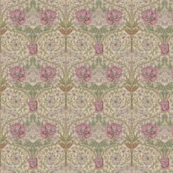 Teflon Coated 100% Digital Cotton Fabric Panama William Morris Honeysuckle 140cm Wide