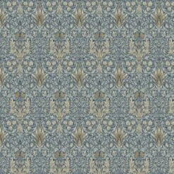 Teflon Coated 100% Digital Cotton Fabric Panama William Morris Snakeshead 140cm Wide
