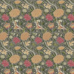 Teflon Coated 100% Digital Cotton Fabric Panama William Morris The Cray 140cm Wide