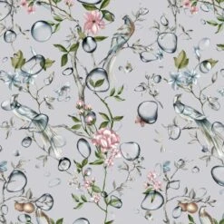 Teflon Coated Panama Fabric Cotton Rich Canvas Blossom Birds Floral 140cm Wide -OHSEWCRAFTY teflon coated panama fabric cotton rich canvas blossom birds floral 140cm wide 2