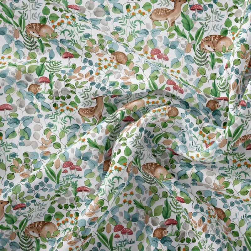 Teflon Coated Panama Fabric Cotton Rich Canvas Bosco Woodland Animals 140cm Wide 4 Teflon Coated Panama Fabric Cotton Rich Canvas Bosco Woodland Animals 140cm Wide - Image 2