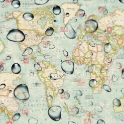 Teflon Coated Panama Fabric Cotton Rich Canvas Printed Blue World Map 140cm Wide 7 Teflon Coated Panama Fabric Cotton Rich Canvas Printed Blue World Map 140cm Wide -OHSEWCRAFTY teflon coated panama fabric cotton rich canvas printed blue world map 140cm wide 2