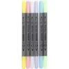 Textile Markers Felt Tip Pastels 2.3mm & 3.6mm Tip 6pcs Water Based Permanent 2 Textile Markers Felt Tip Pastels 2.3mm & 3.6mm Tip 6pcs Water Based Permanent -OHSEWCRAFTY textile markers felt tip pastels 23mm 36mm tip 6pcs water based permanent