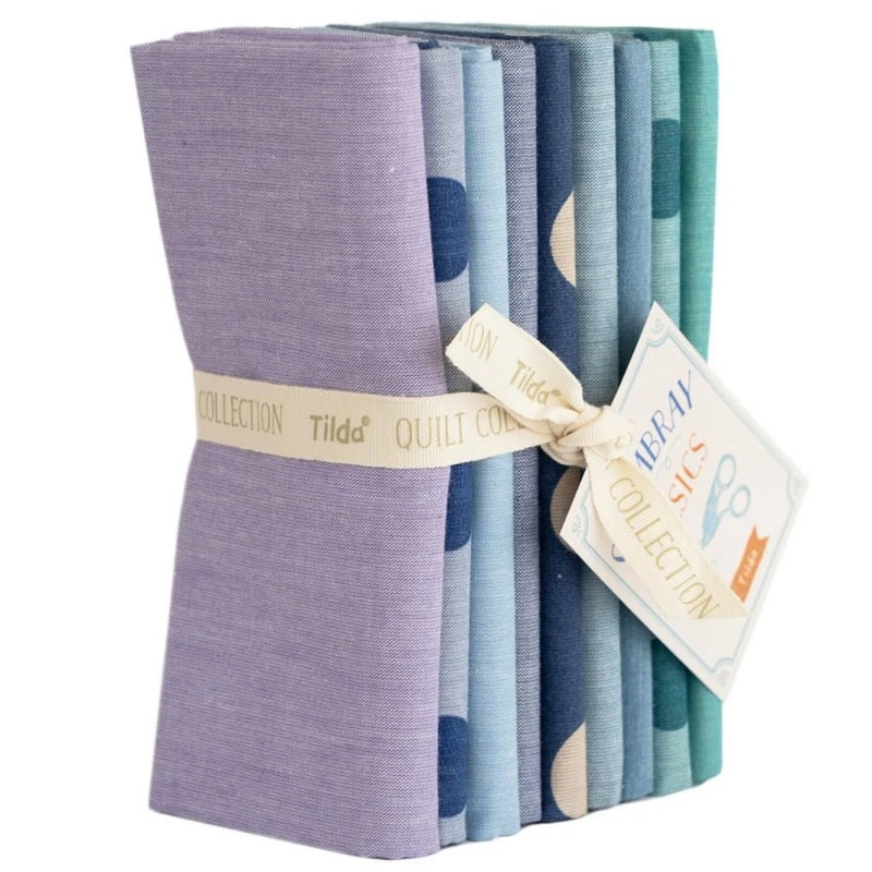 Tilda 9 X Fat Quarter Bundle Chambray Summer Blues 3 Tilda 9 X Fat Quarter Bundle Chambray Summer Blues