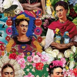 Timeless Treasures Fabric Art Portraits Frida Kahlo Cotton Digital 112cm Wide