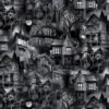 Timeless Treasures Fabric Black Wicked Haunted Houses Cotton 112cm Wide -OHSEWCRAFTY timeless treasures fabric black wicked haunted houses cotton 112cm wide