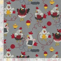 Timeless Treasures Fabric Knitting Chickens Cartoon Hens Cotton 112cm Wide -OHSEWCRAFTY timeless treasures fabric knitting chickens cartoon hens cotton 112cm wide 1