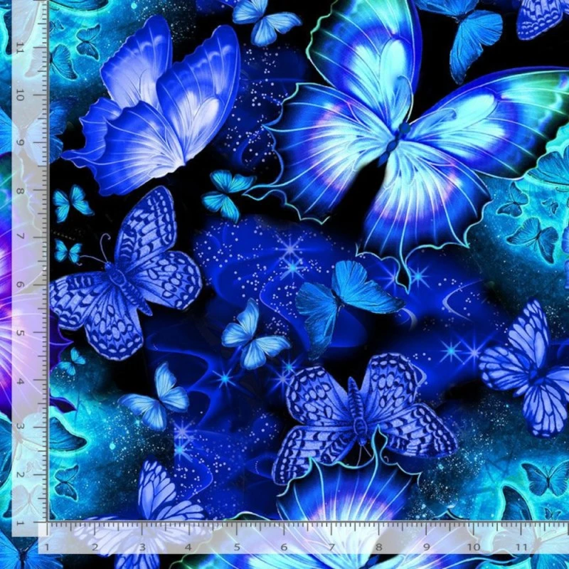 Timeless Treasures Fabric Night Sky Butterflies Fantasy Cotton Digital 112cm Wide 4 Timeless Treasures Fabric Night Sky Butterflies Fantasy Cotton Digital 112cm Wide - Image 2