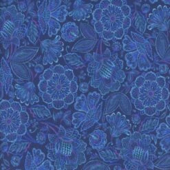 Timeless Treasures Fabric Packed Jacobean Floral Cotton Digital 112cm Wide