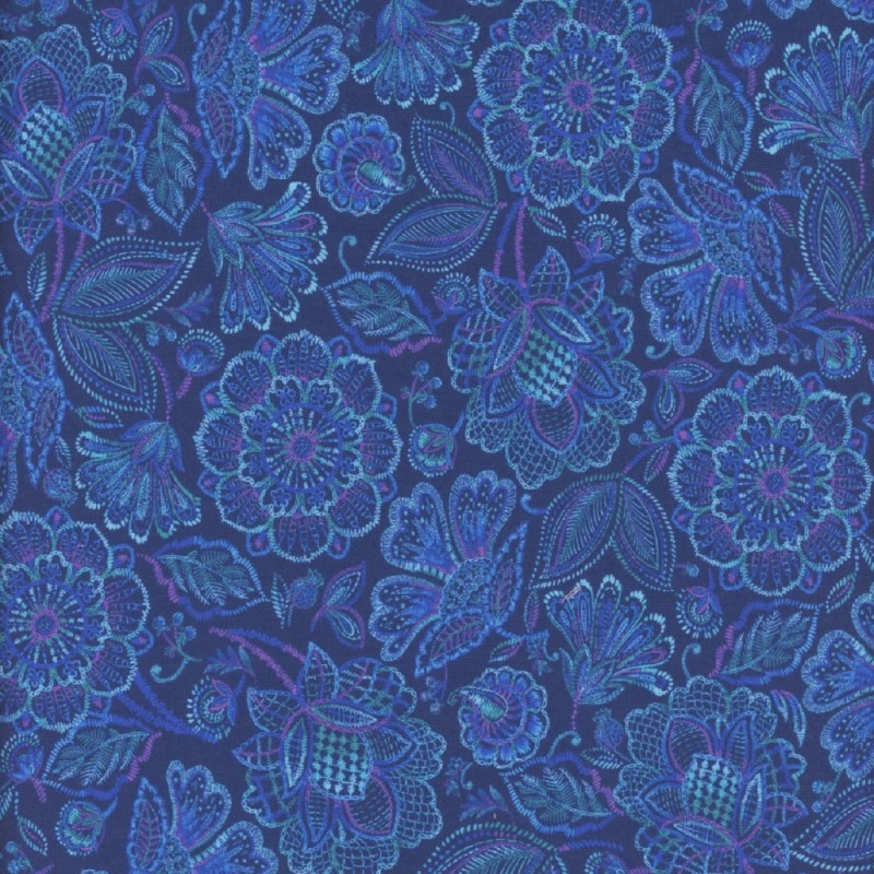 Timeless Treasures Fabric Packed Jacobean Floral Cotton Digital 112cm Wide 3 Timeless Treasures Fabric Packed Jacobean Floral Cotton Digital 112cm Wide